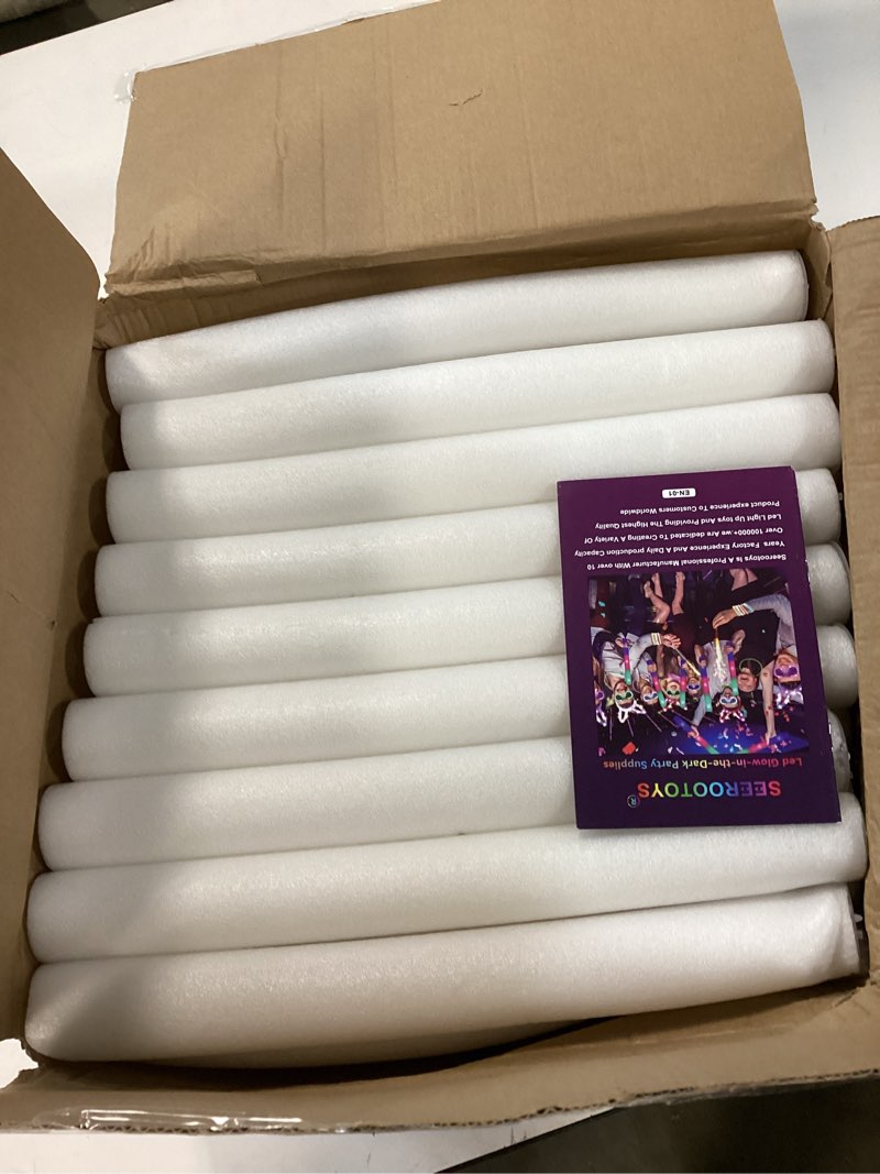 Condition photo showing Good Condition for 40+5 pieces led foam sticks valentine's day party favors supplies flashing glow sticks party supplies light up baton wands for kids, raves, birthday, wedding, christmas, children toy 45