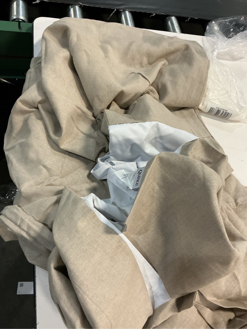 Condition photo showing Good Condition for quince european linen curtian 48”x84” sand