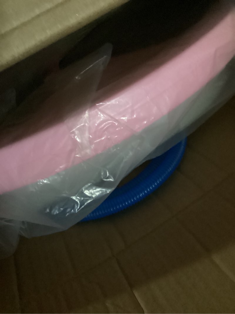 Condition photo showing New/Like New for merach balance ball trainer, 18 inch half exercise ball with resistance bands and foot pump, half yoga ball for core strength training, 450lb capacity pink