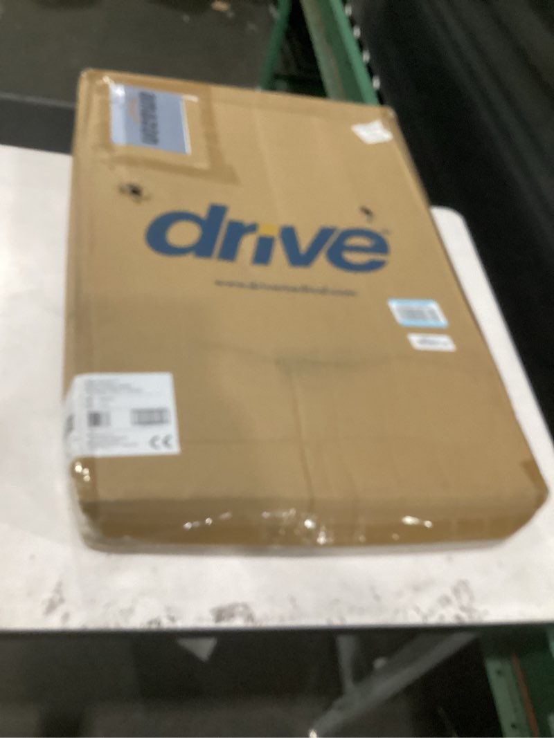 Condition photo showing New/Like New for drive medical two-button folding walker with wheels - lightweight rolling mobility support - adjustable height - dual push-button operation - 5 inch front wheels - durable aluminum - silver 2-button walker