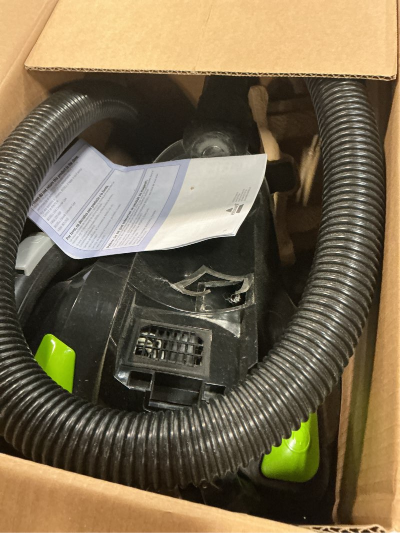Condition photo showing As Is for bissell 2156a zing canister bagless vacuum zing canister lime