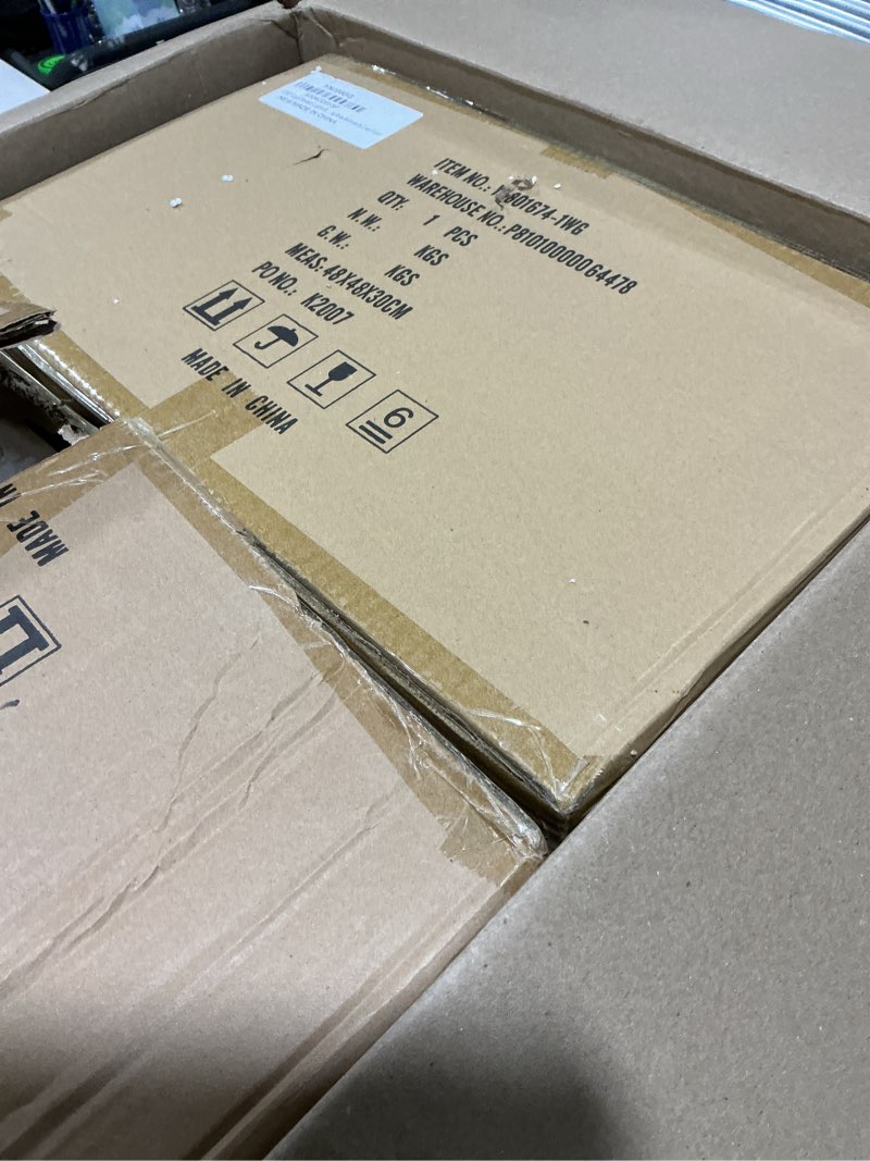 Condition photo showing Good Condition for Y'INSP Glass Pendant Light Fixtures, 15.98" Milk Glass and Gold Pendant Light Kitchen Island, Modern Mid Century Hanging Light for Dining Room, Bedroom, Hallway, Foyer