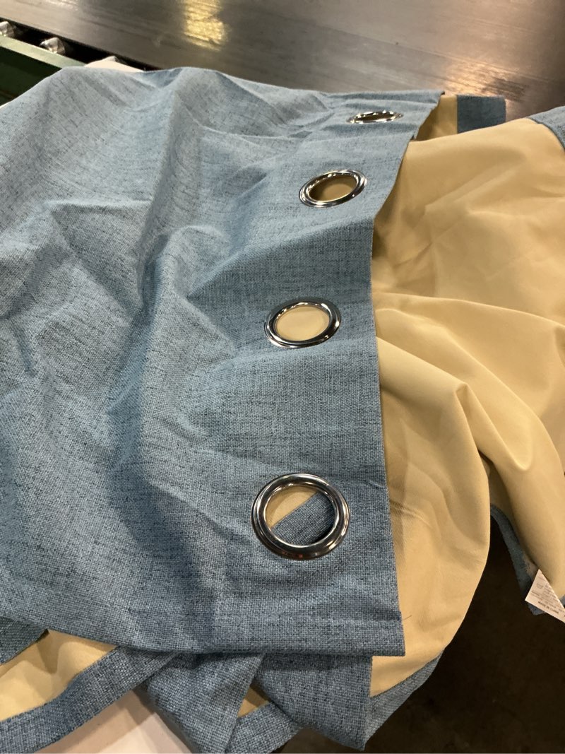 Condition photo showing Good Condition for miulee linen curtain panel dusty blue 52" w x 84" l blackout effct 1 panel nip