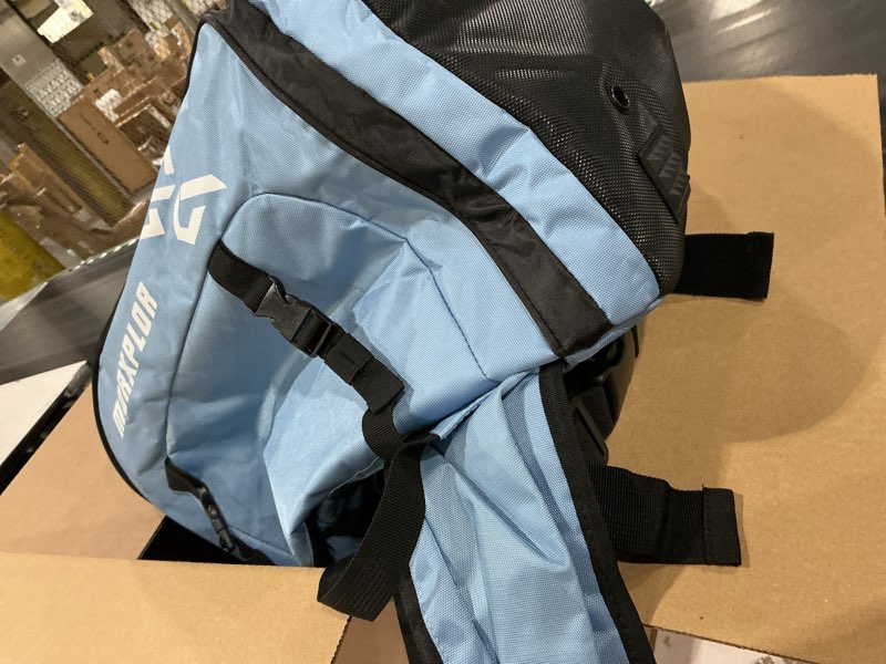 Condition photo showing Good Condition for light blue MORXPLOR 60L Padded Ski Boot Backpack made from waterproof 1050D Nylon material