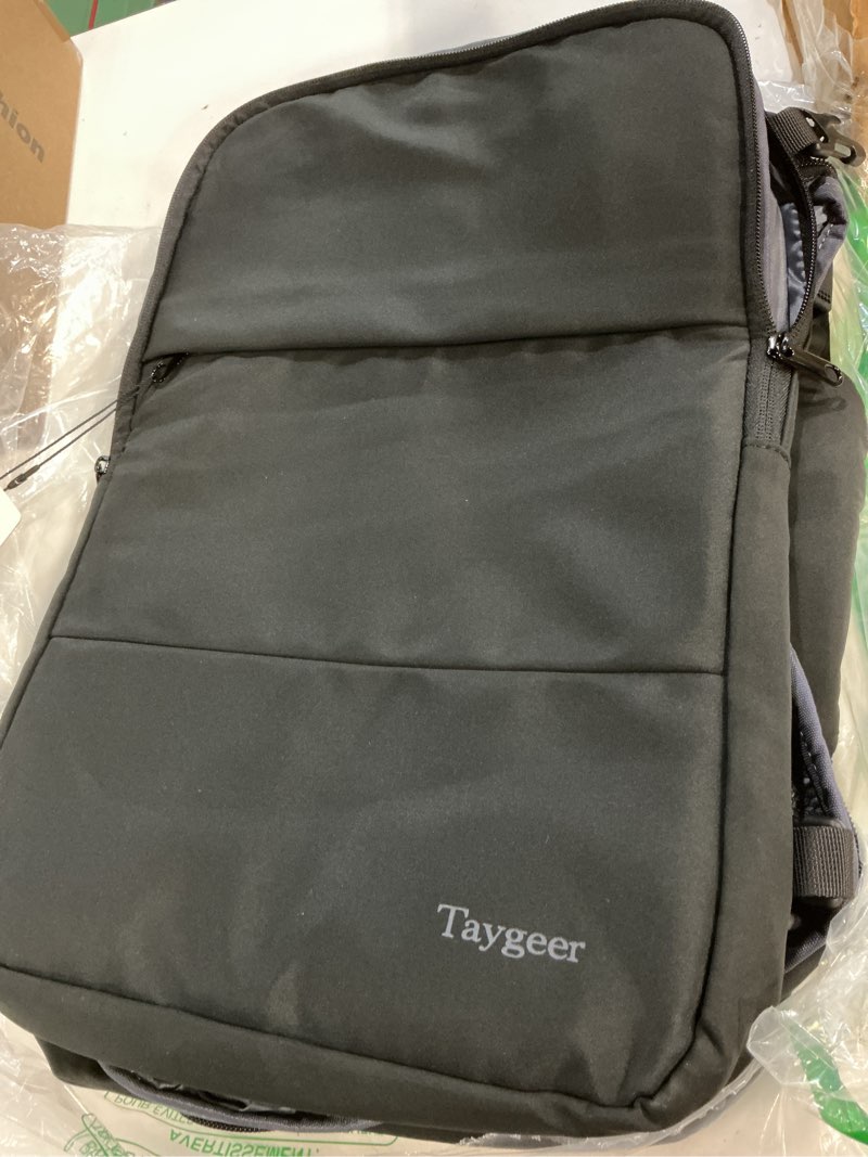 Condition photo showing New/Like New for taygeer travel laptop backpack for men, airplane approved travel backpack | 15.6inch laptop backpacks with water bottle pocket, lightweight college 35l luggage bookbag gifts for business work, black