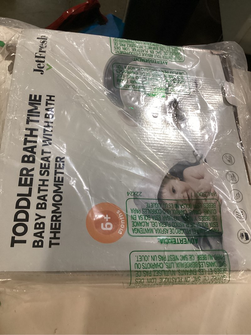 Condition photo showing Good Condition for Baby Bath Seat for Babies 6 Months & Up with Floating Temperature Device as Gift, Bath Seats for Babies Sitting Up Non Slip Design + Strong Suction Cups, Toddler & Infant Shower Seats, Baby Tub Seat