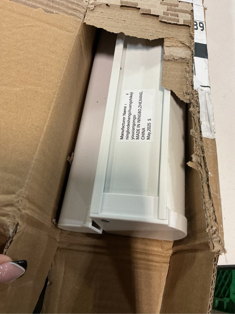 Condition photo showing As Is for LUCKUP Cordless Zebra Blinds Roller Shades for Window-Dual Layer Sheer Blinds Light Control with Valance Day Night Privacy Light Filtering Fabric, 39" W x 72" H, Dark Grey 39"W x 72"H Dark Grey-light Filtering