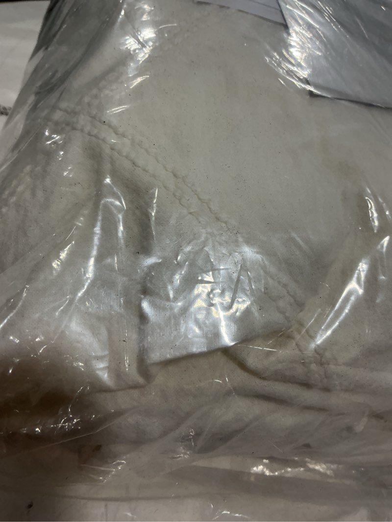 Condition photo showing Good Condition for elle decor diamond 100% cotton chenille bedspread, queen, ivory queen ivory