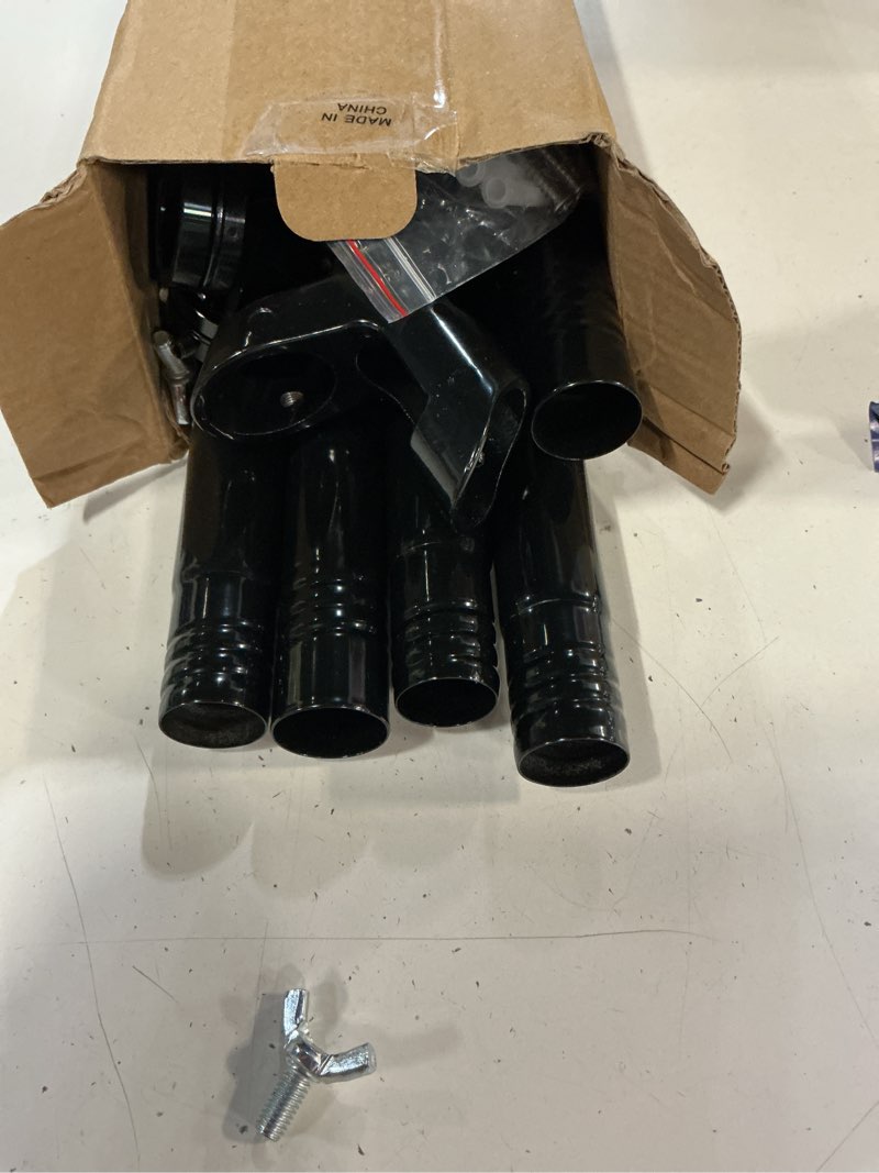 Condition photo showing Good Condition for flag pole kit with 3x5 american flag and pole, 6 ft black spinning metal flag poles for outside house heavy duty embroidered us flag 3' x 5', porch wall mount flagpole holder & 360° flag ring clips