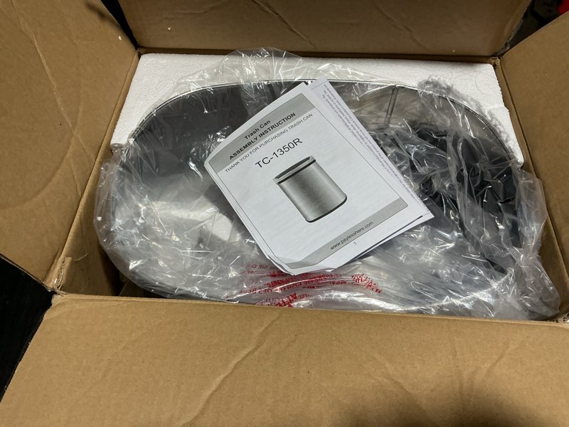 Condition photo showing Good Condition for FDW Kitchen Trash can for Bathroom Bedroom Home Office Automatic Touch Free Garbage bin with lid Brushed Stainless Steel Rectangular 13 Gallon / 50L Stainless Steel Stainless Steel