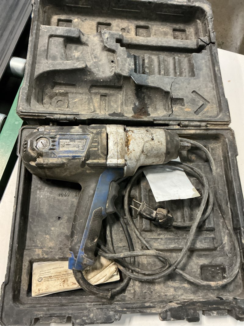 Condition photo showing As Is for kobalt 8-amp 1/2-in drive corded impact wrench