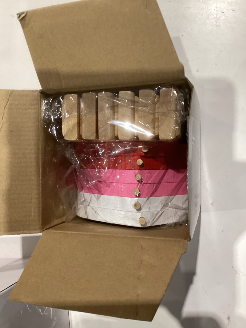 Condition photo showing New/Like New for Yousoontic 6 Pcs Valentines Day Wooden Heart Blocks Red Pink white Wood Heart Signs Table Decor Candy Rustic Valentine Centerpiece Gift Tiered Tray Decor for Home Office Mantel Pink.red,White Classic