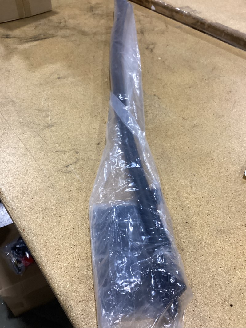 Condition photo showing New/Like New for moen 72-inch adjustable matte black permanent mount curved shower curtain rod for bathtub or shower, csr2164bl