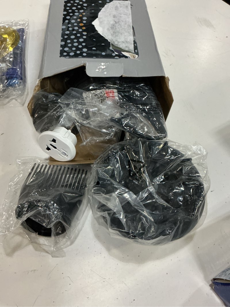 Condition photo showing New/Like New for annlary dual voltage travel hair dryer with diffuser & comb, 1800w portable foldable blow dryer, plasma ionic hairdryer for frizz control & shine, low noise, 110v-120v/220v-240v european use matte black