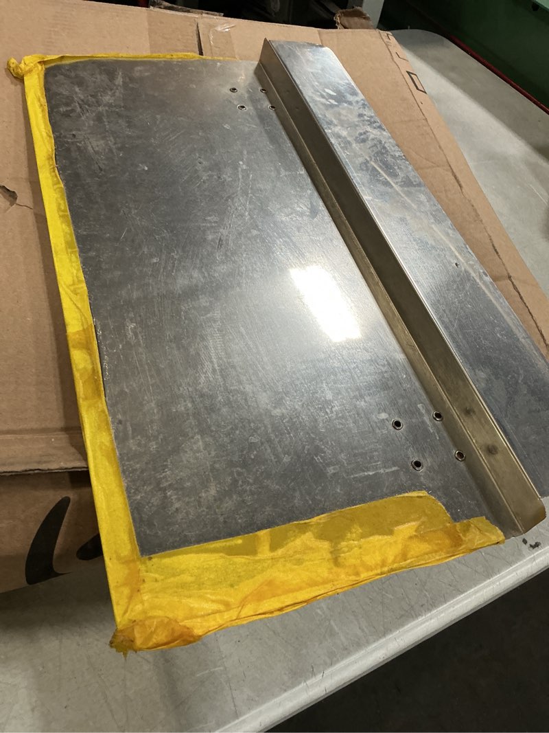 Condition photo showing As Is for 1PCS Sink Splashback Kitchen Sink Splash Guard Sink Water Splash Guard, kitchen sink backsplash guard Stainless Steel Splash Board Kitchen Sink Splashing-proof Guard Waterproof 