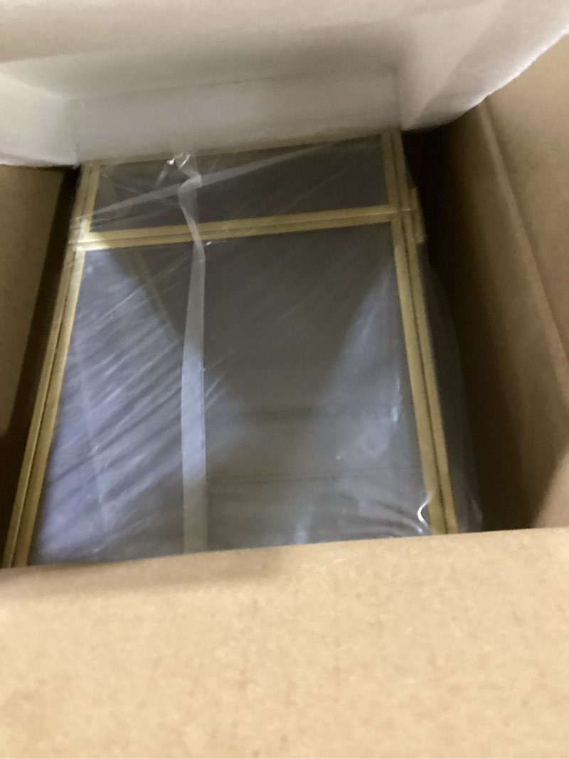 Condition photo showing Good Condition for fiscrat wedding card box - large 9.8x5.6x7.8 inch wedding card box for bridal showers, birthday parties and anniversaries, clear display keepsake box with gold brass frame (holds over 150 cards) a-gold with slot