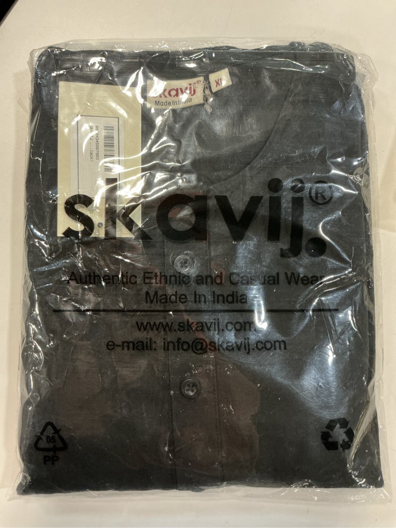 Condition photo showing New/Like New for skavij men's cotton 2 piece set casual straight longline round neck shirt solid pant regular outfit xl