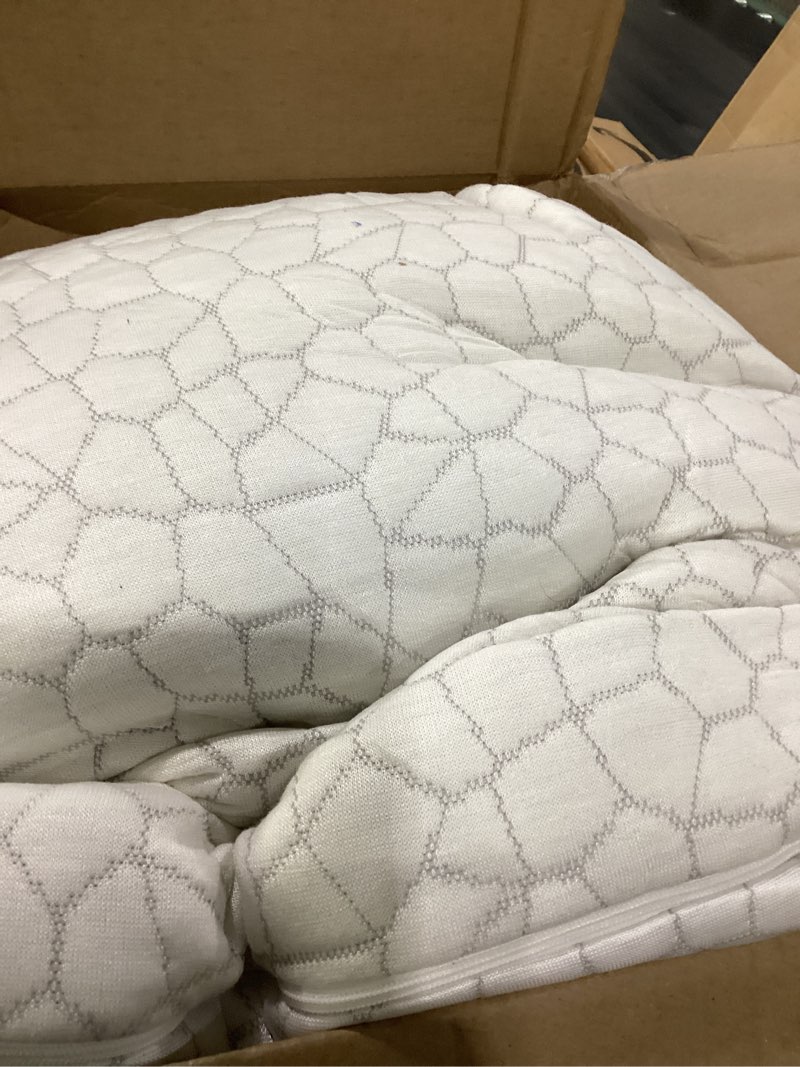 Condition photo showing Good Condition for qutool cooling pillow for sleeping, certipur-us shredded memory foam king pillows set of 2, cool pillow for hot sleepers adjustable firm pillow for side, back, stomach sleepers soft yet support, white