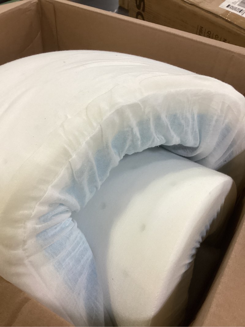 Condition photo showing Good Condition for hombys 3 inch memory foam sofa topper pad, 71" l x 27.5" w inch couch topper cushion with washable cover for sofa, couch cover pad with non slip bottom 71 x 27.5 x 3 inches