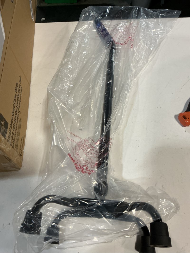 Condition photo showing New/Like New for Medline Aluminum Quad Cane with Small Base for Balance, Height Adjustable 29" to 38", Knee Injuries, Surgery Recovery & Mobility, Lightweight Walking Aid for Seniors & Adults, 300 lb Weight Capacity