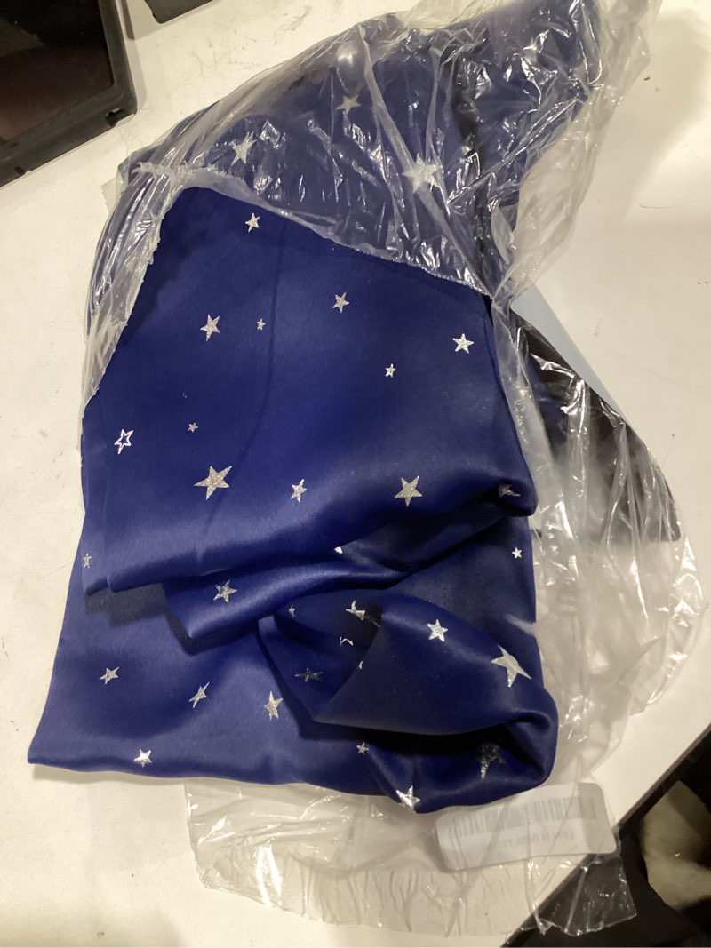 Condition photo showing Good Condition for bgment kids blackout curtains for boys bedroom - grommet thermal insulated silver star print room darkening curtains for living room, set of 2 panels (42 x 72 inch, navy) navy blue star 42"w x 72"l (pack of 2)