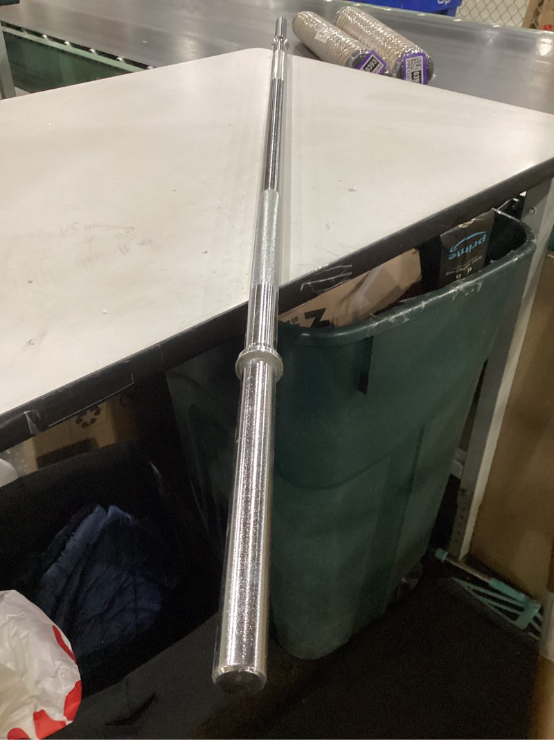 Condition photo showing New/Like New for Sporzon! Olympic Barbell Standard Weightlifting Barbell Chrome 1-inch, 5FT