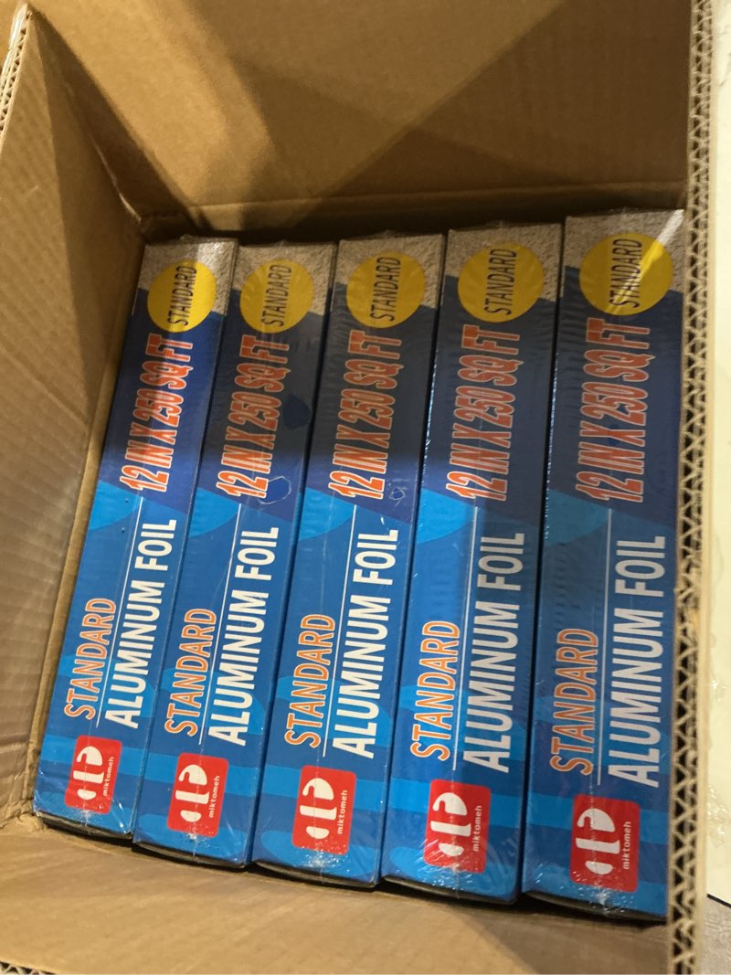 Condition photo showing New/Like New for standard aluminum foil 12\\\\\\\" x 250 sq ft | great for grilling, baking & cooking, food storage & preservation, commercial use pack of 20