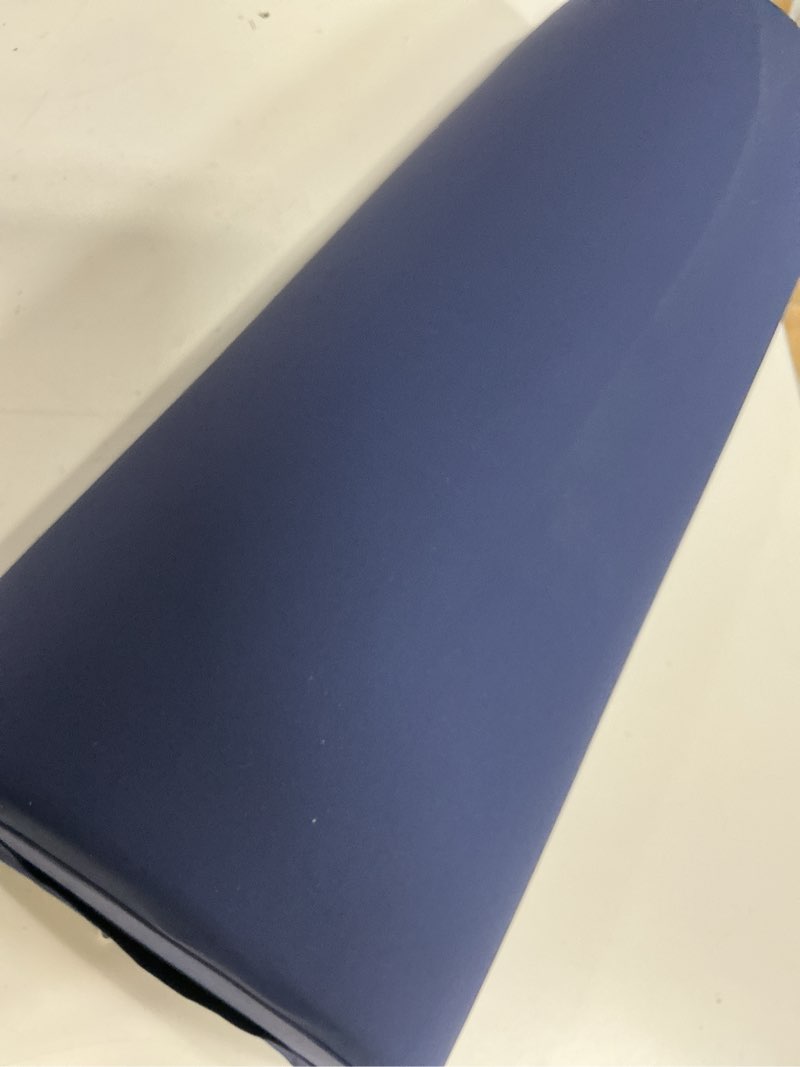 Condition photo showing Good Condition for knee pillow for back sleeping - half moon under knee pillow for sleeping on back - memory foam bolster pillow for legs support, removable cover & humanized handle (navy blue) navy blue with handle
