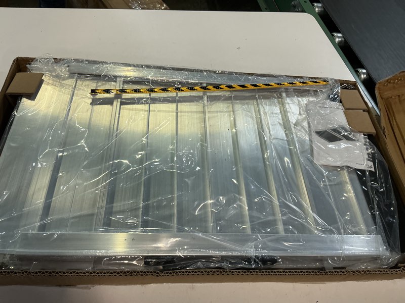 Condition photo showing New/Like New for fachnuo 2 feet portable wheelchair ramp, non-skid aluminum handicap ramps with handle, folding threshold wheel chair ramp for home steps, stairs, entry, doorways, applicable height 2-6 inches aluminum 2ft(using height 2-6'')