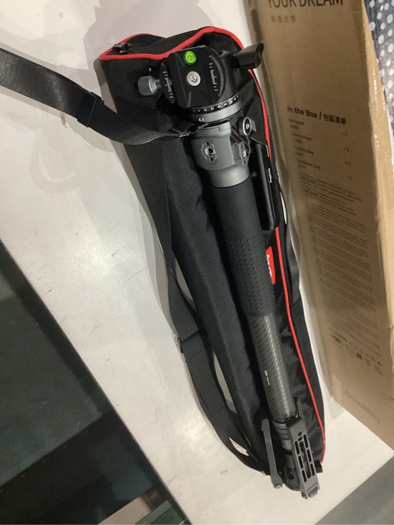 Condition photo showing Good Condition for smallrig 166.5cm / 65.6" carbon fiber monopod for camera, compact camera monopod with one-touch height adjustment, max. 5kg playload ball head, storage size of 68cm / 26.8", weighs 1.72kg / 3.8lb