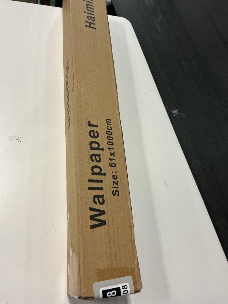 Condition photo showing New/Like New for haimin grasscloth wallpaper textured 24in x 393in fabric contact paper textured linen peel and stick self-adhesive thick vinyl embossed wallpaper light green