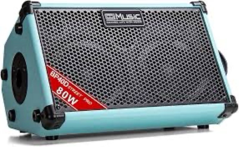 Coolmusic BP40D Powered Acoustic Guitar Amplifier- Portable Bluetooth Speaker 80W W/Battery with Rev