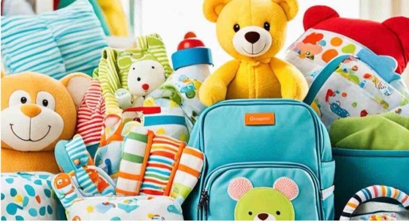 assorted lot of baby items (baby clothes, baby accessories, baby toys)