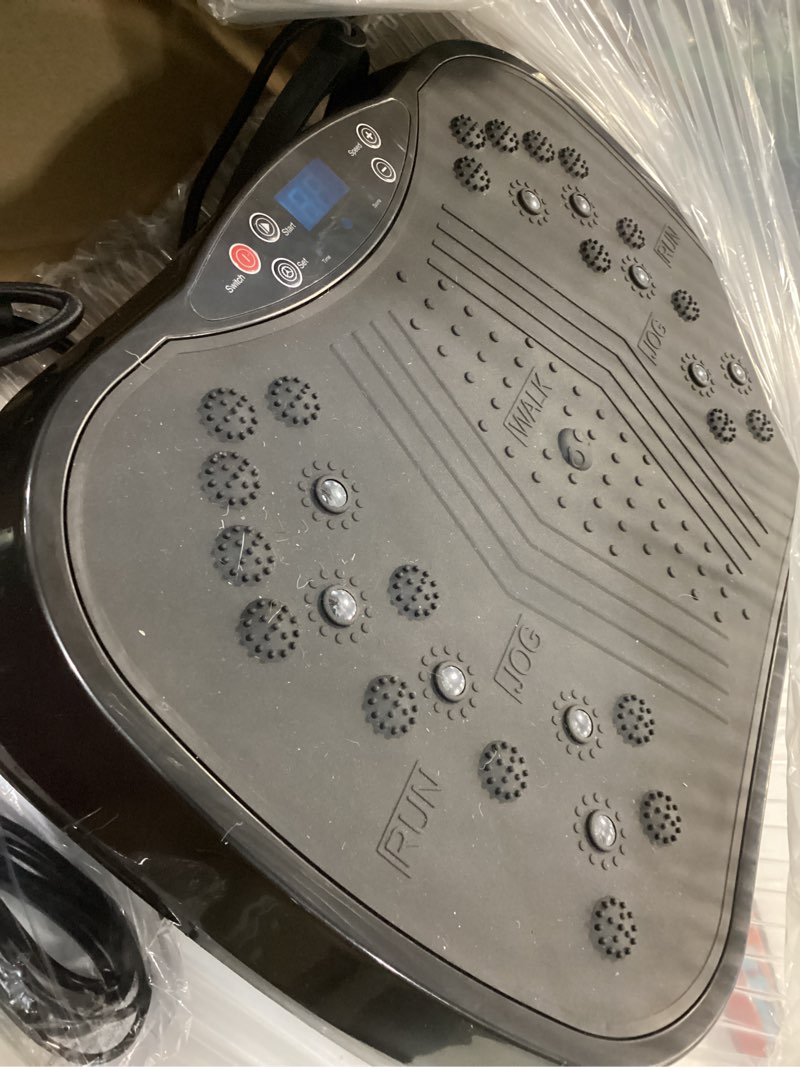 Condition photo showing As Is for vibration plate exercise machine - full body workout vibration platform with loop bands & remote control for home fitness & weight loss & muscle toning