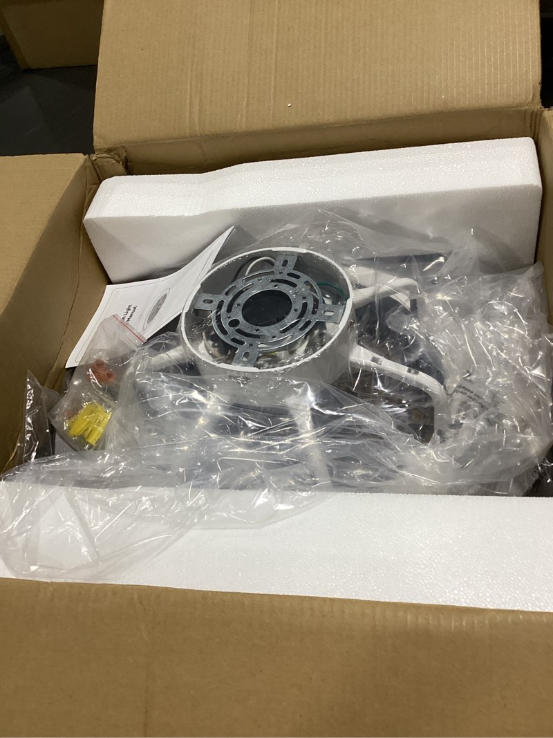 Condition photo showing Good Condition for LEDIARY 20 Inch Low Profile Ceiling Fan with Light, Led Bladeless Ceiling Fans, Remote Control Enclosed Flush Mount Ceiling Fan with Timming, 3000-6000K, 6 Wind Speed, 3000LM, 57W-Grey 20 Inch Grey