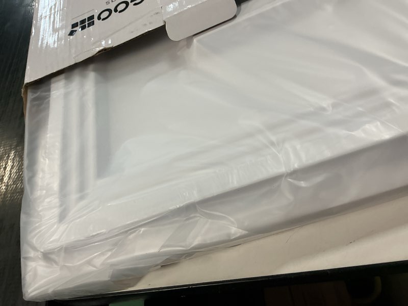 Condition photo showing New/Like New for STICKGOO PVC Ceiling Tiles, 2'x2' Glue Up Ceiling Panel White to Prevent Breakage Cover 48 Sq. Ft, Pack of 12 Tiles 24"x24" White