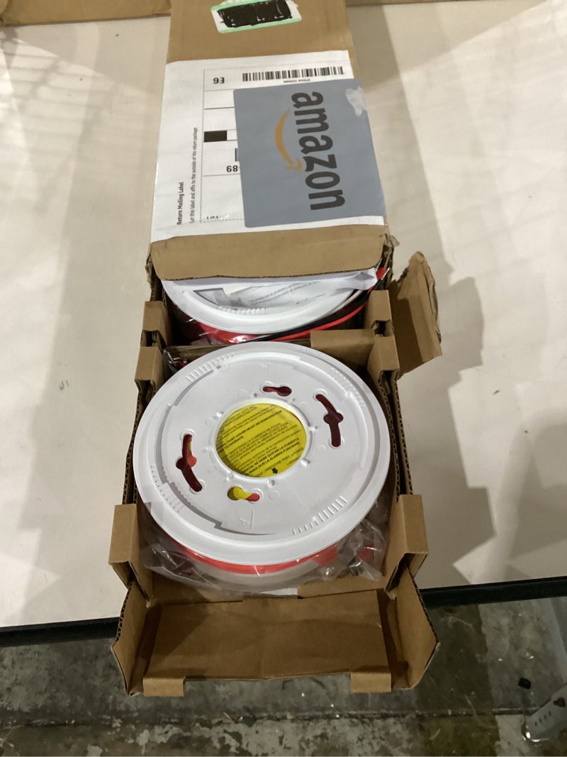 Condition photo showing New/Like New for kidde hardwired smoke & carbon monoxide detector for home, voice alerts, 10-year battery backup, 3-pack 3 pack