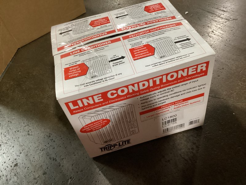 Condition photo showing Good Condition for tripp lite lc1800 power conditioner for audio equipment, appliances, home theater & more | 1800w, 120v, 6 outlets, voltage regulator (avr), emi/rfi filter, line conditioner, 1440 joule surge protector