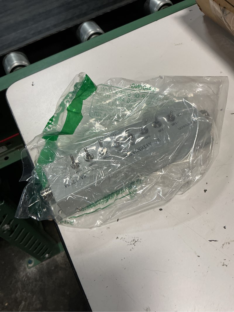 Condition photo showing As Is for variable step attenuator 0-82db rf attenuator 50 ohm dc-250mhz with 8 sections for ham radio transmitter