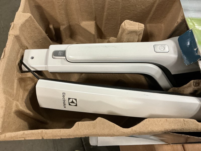 Condition photo showing As Is for electrolux ergorapido cordless 2-in-1 vacuum cleaner with high suction power and 180° easysteer mobility, 48-minute run time, 2 power modes, satin white standard