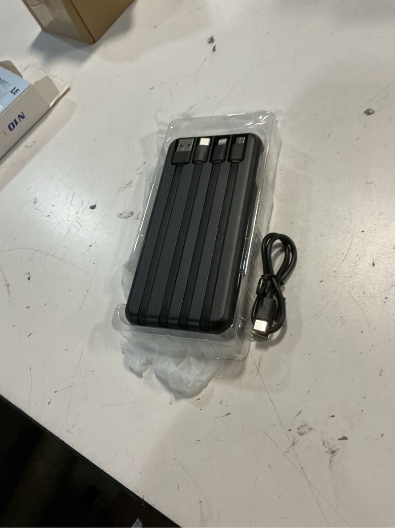 Condition photo showing Good Condition for portable charger power bank 50000mah battery pack, 22.5w fast charging powerbank with built in cables,travel camping essential usb-c portable phone charger for iphone samsung pixel android ipad black