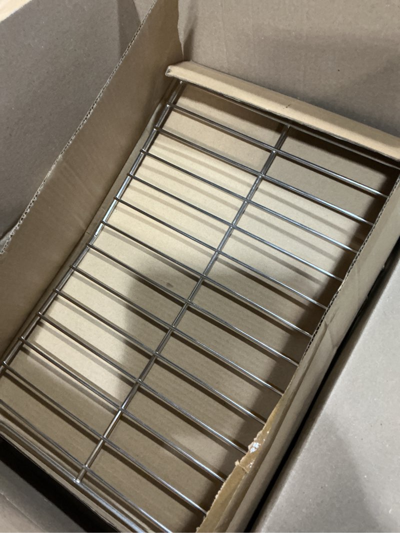 Condition photo showing Good Condition for allstare de75-00083a microwave rack replacement for samsung microwave parts 304 stainless steel baking cooking rack 20" x 12.5" me18h704sfs me21r7051ss samsung microwave oven shelf metal wire rack 1pc