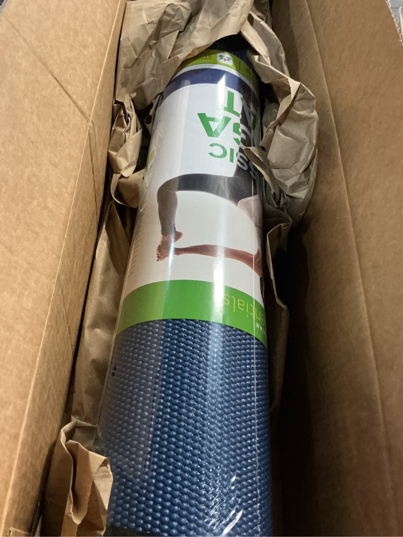 Condition photo showing Good Condition for gaiam essentials 1/4" thin (6mm) yoga & pilates, fitness & exercise mat with easy-cinch carrier strap cusion support for fitness and gym workouts navy 1/4" (6mm)