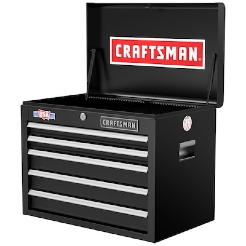 CRAFTSMAN 2000 Series 26.09-in W x 19.8-in H x 16.03-in D 5 -Drawer Steel Tool Chest ( Black )