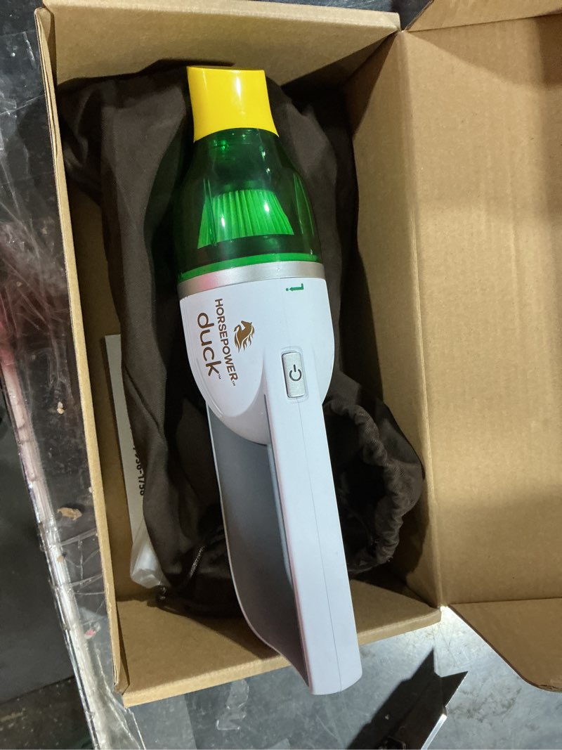 Condition photo showing Good Condition for horsepower duck compact cordless vacuum, ultra-powerful upgraded battery for extra-long run time, as seen on tv, strong suction, easy to store, portable & rechargeable. home & auto (duck basic) regular battery life