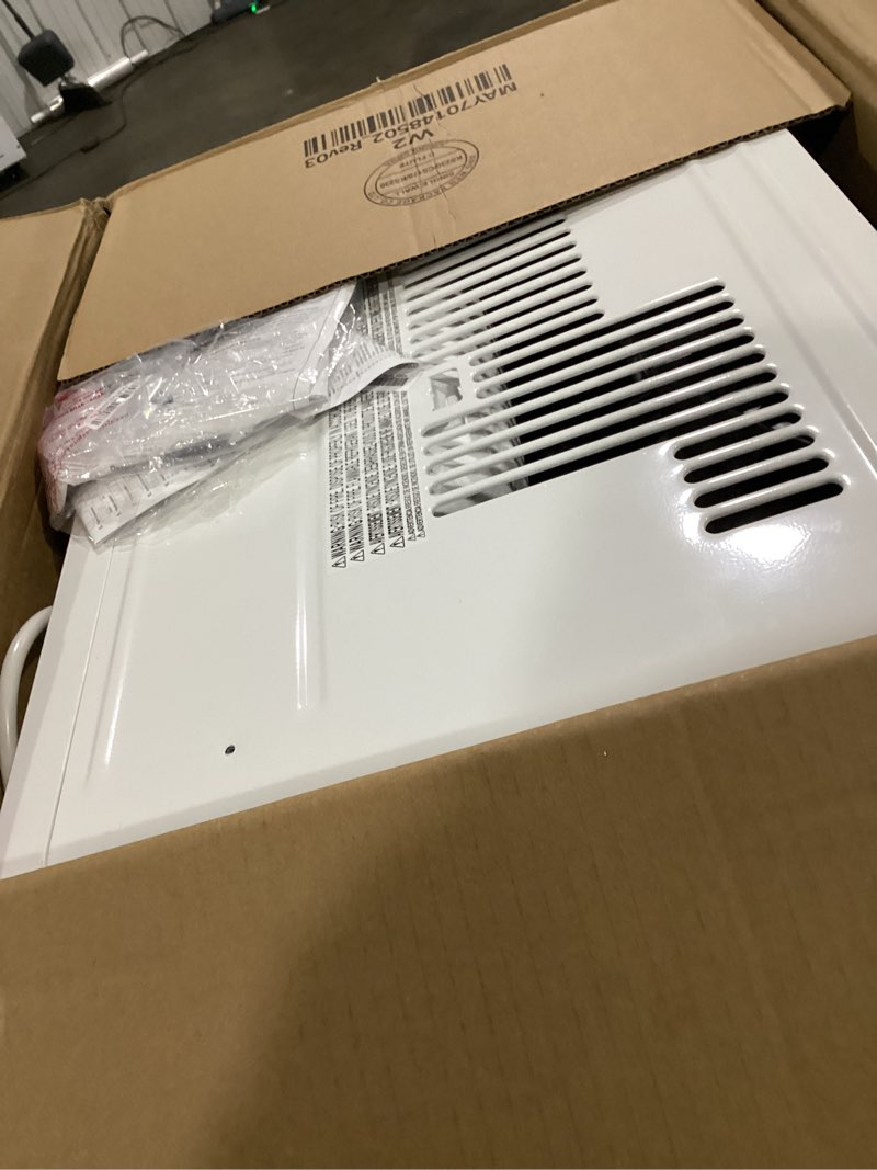 Condition photo showing Good Condition for 8,000 btu, 115 volts, window smart air conditioner cools 350 sq. ft. with remote, wifi enabled in white