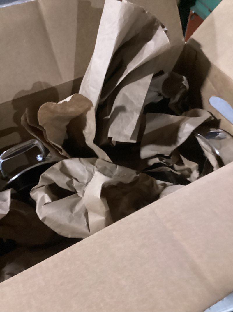 Condition photo showing As Is for item similar to poto) hunnycook stainless steel cookware set - 15 pieces pots and pans set, includes 6 pots and pans, 6 lids and 3 utensils, fixed handles, induction safe and dishwasher safe silever 25 piecesh