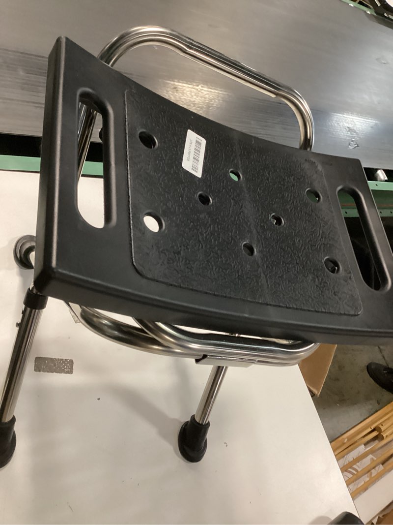Condition photo showing Good Condition for Folding Shower Chair Seat,Height Adjustable Shower Chair Seat,Stainless Eligible Shower Chair for Inside Shower,400lbs Portable Travel Shower Stool,Safety Anti-Slip Bath Chair for Seniors(Black)