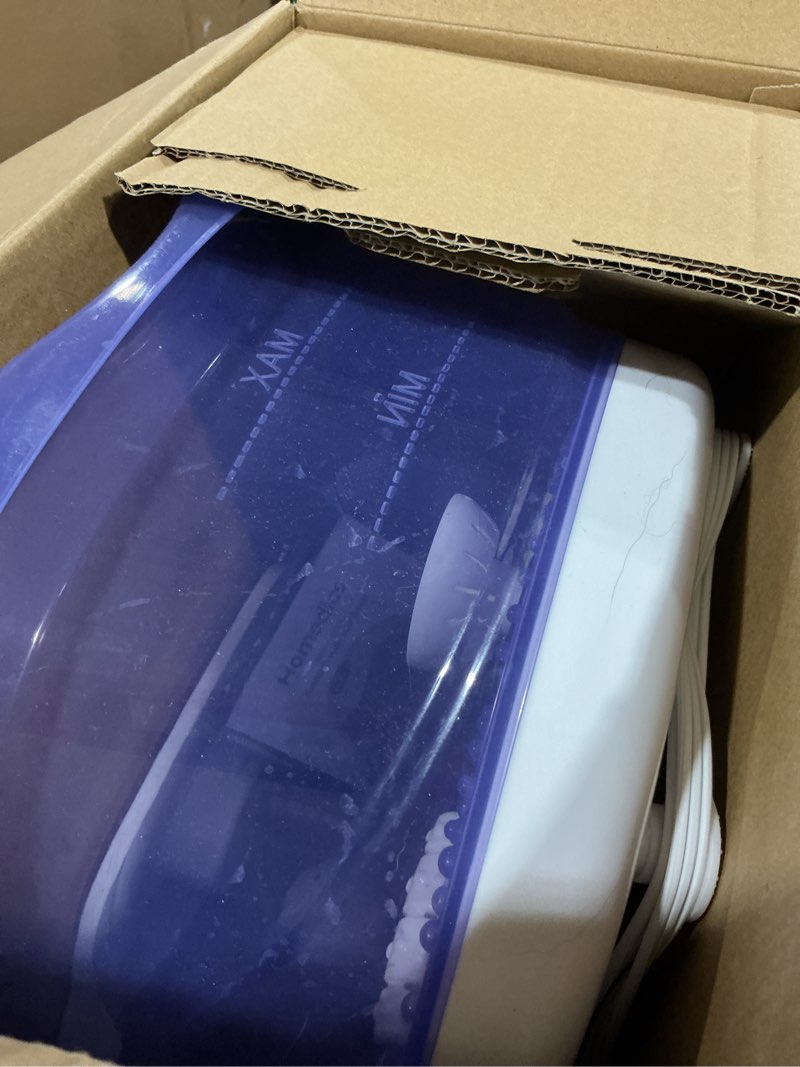 Condition photo showing As Is for HoMedics Salt-N-Soak Footbath with Heat Boost and Soaking Salt Starter Kit, 4 Soothing Massage Rollers, Toe-Touch Controls, Splash Guard, Bubble, Vibration Massage, Bath Salt Dispenser, LED Display