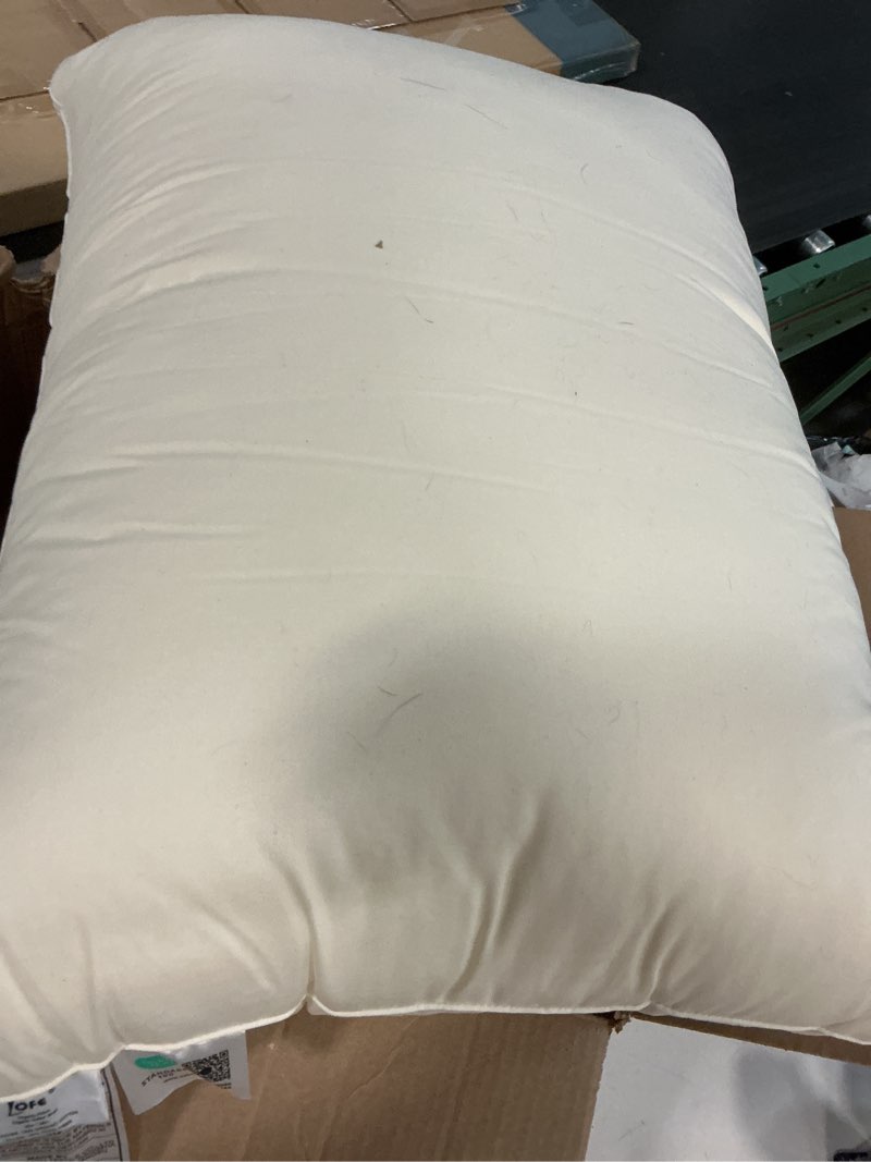 Condition photo showing As Is for LOFE Organic Buckwheat Pillow for Sleeping with Organic Cotton Pillowcase - 14''x20'' Adjustable Pillow, Breathable for Cool Sleep, Cervical Support for Back and Side Sleepers(Tartary Buckwheat Hulls) 14x20 Off White(pure)